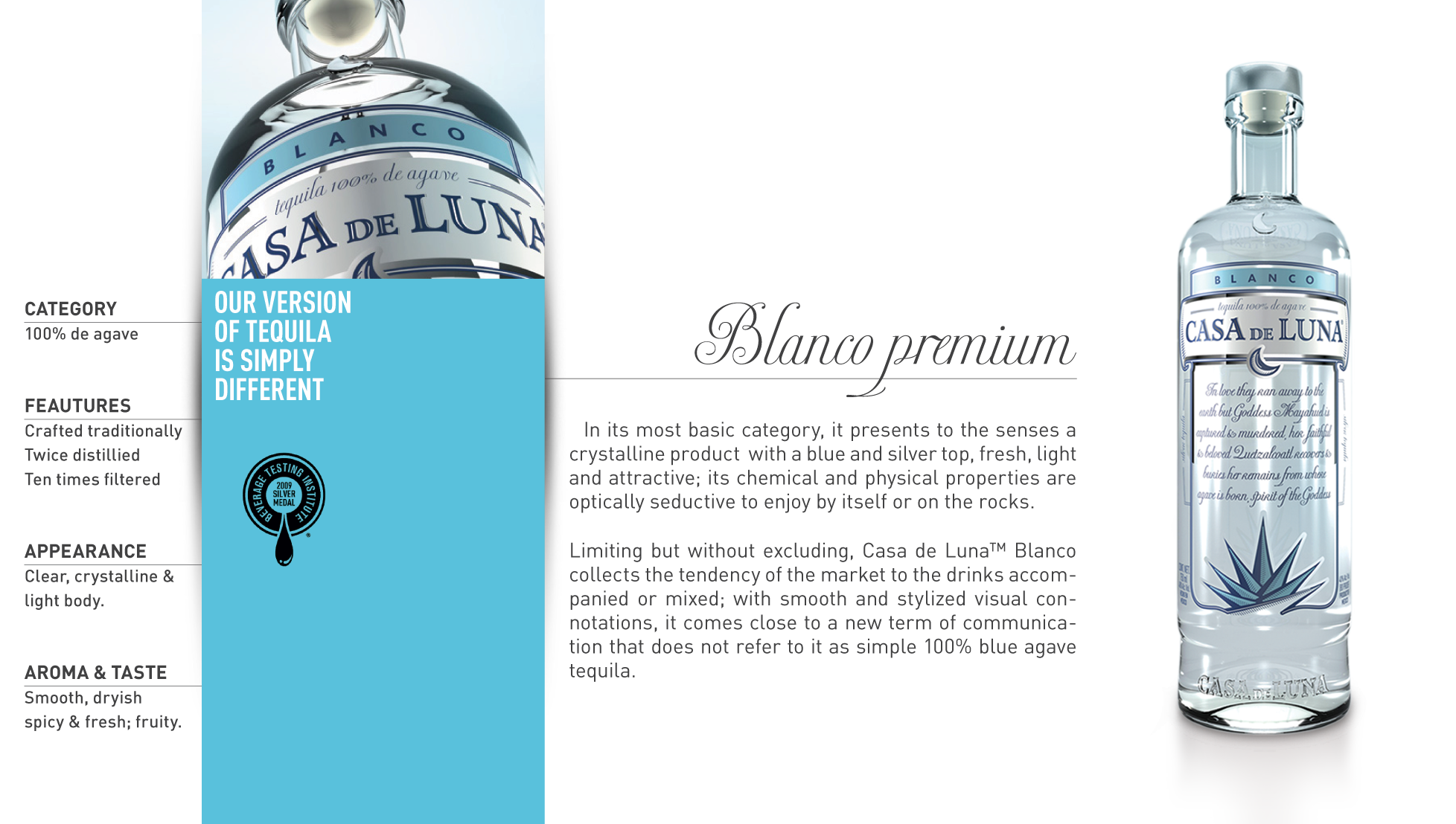 Casa De Luna Blanco Tequila - Best Tasting Spirits | Best Tasting Spirits